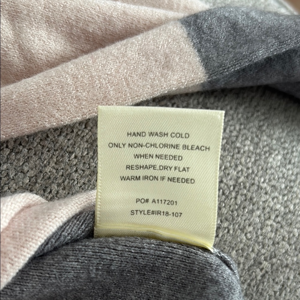 Gray and pink Striped Crew Neck Sweater - Picture 5 of 10